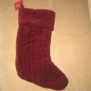Pottery Barn Christmas Stocking Red Velvet